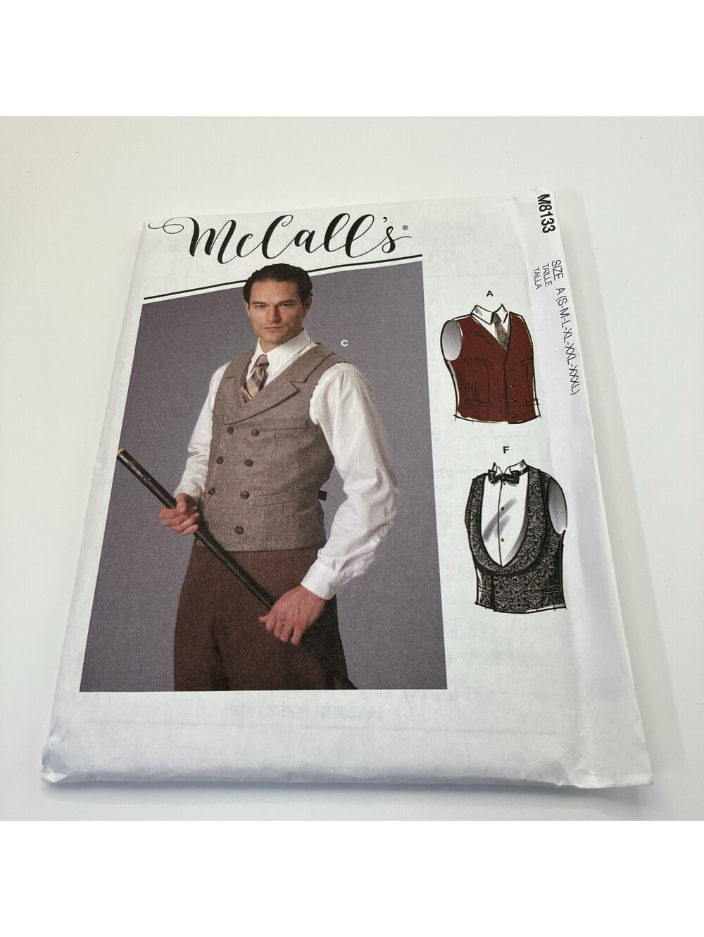 8133 McCALLS -3 VESTS - Mens Sz S to XXXL